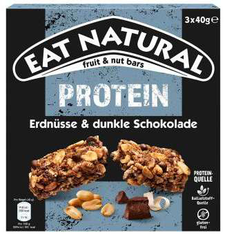 EAT NATURAL Protein 3er (3x 40g) Peanuts & dark Chocolate