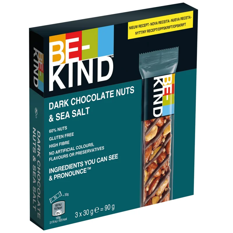 BE-KIND Dark Chocolate Nut & Sea Salt 3er (3x30g)