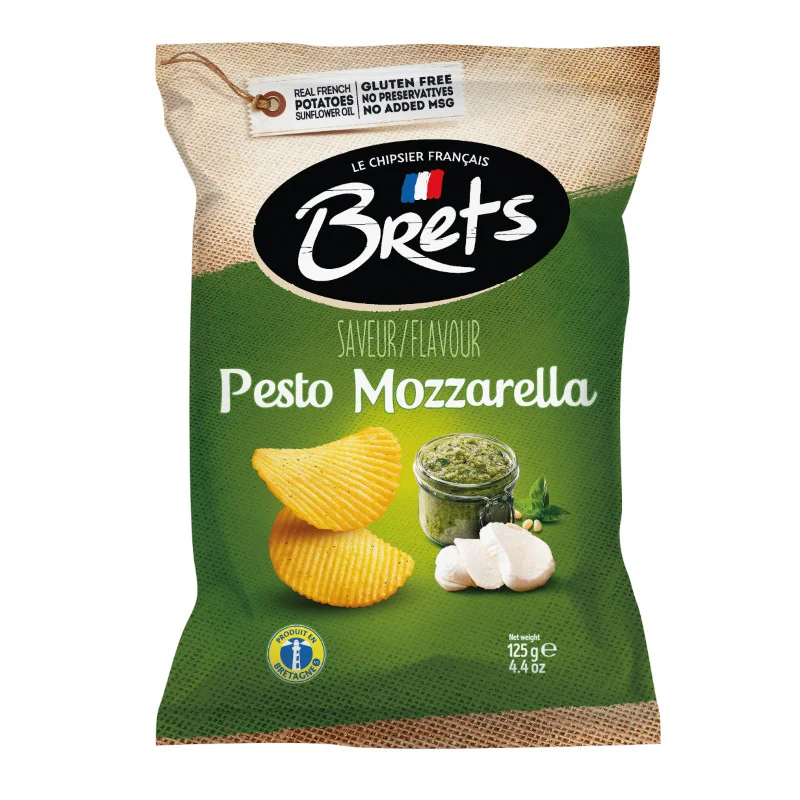 Brets Chips Pesto Mozarella 10 x 125g