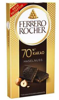 Ferrero Rocher Tafel Haselnuss 70% Kakao 90g
